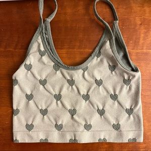 Out From Under Green Heart Crop Tank
